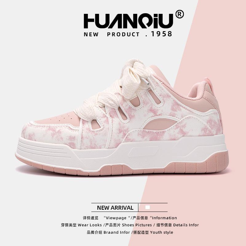 Глобальный кампус стиль высококачественные туфли на толстой подошве женские ZHQ68001 весенние женские туфли новая корейская версия универсальные белые туфли