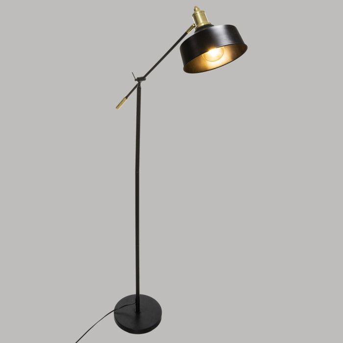 Lampadaire arc "Flower" noir métal Hauteur 155 cm Atmosphera