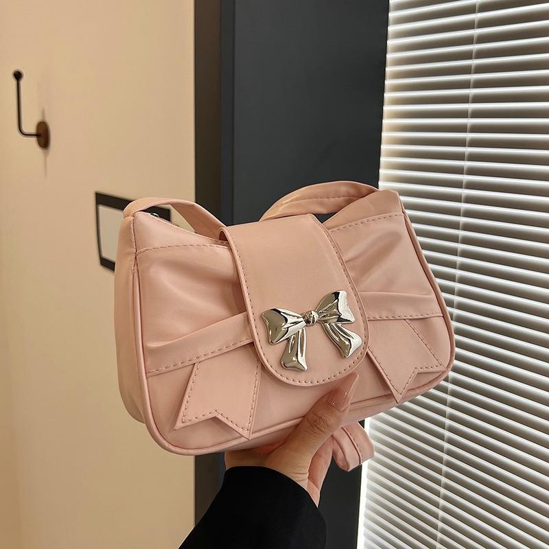 Niche Textured Bag Women's Summer New Bow Underarm Bag Beautiful Shoulder Bag