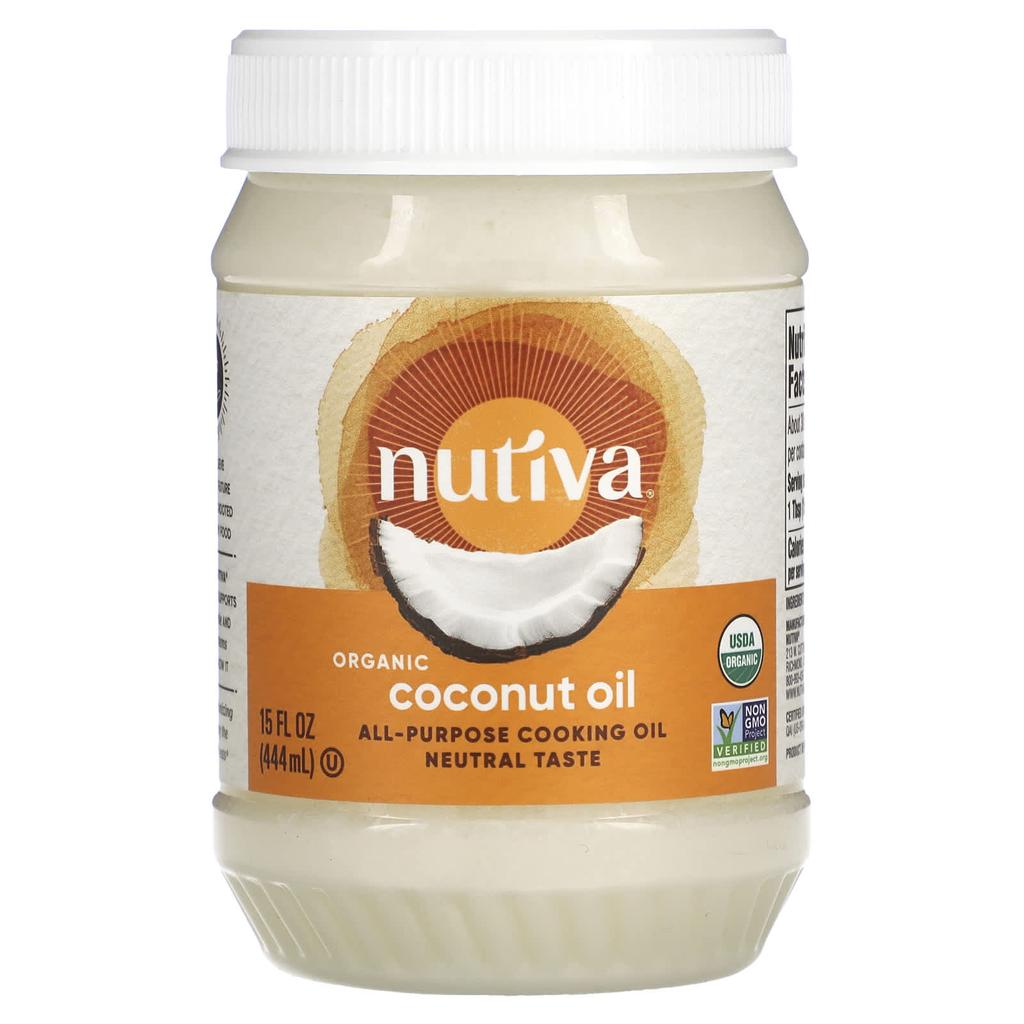 Nutiva, Organic Coconut Oil, Refined, 15 fl oz (444 ml)