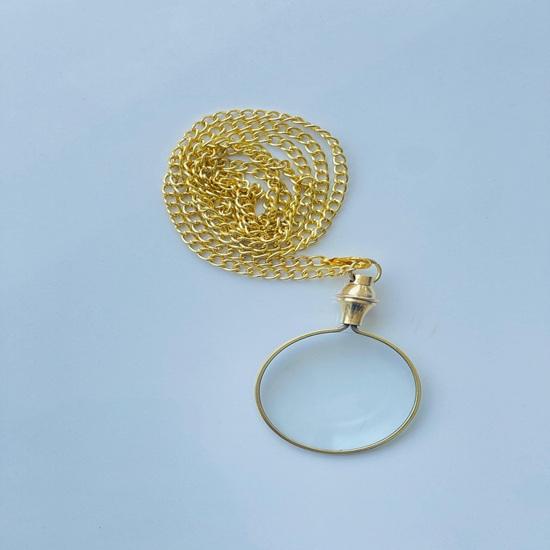 Кулон-лупа из латуни, миниатюрный стимпанк-шарм, подарок на день рождения, годовщину, свадьбу