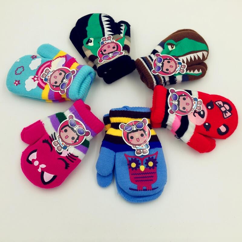 Зимние детские перчатки Dualswish, теплые варежки, детские перчатки с длинными пальцами для детей 2–5 лет, детские перчатки с подвесным воротником