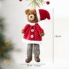 Plush Bear Doll Ornaments Fabric Animal Pendants Christmas Tree Hanging  Christmas Tree Decorations