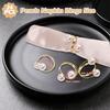 Pearl napkin ring metal napkin clip banquet and home table decoration gold color 24PCS