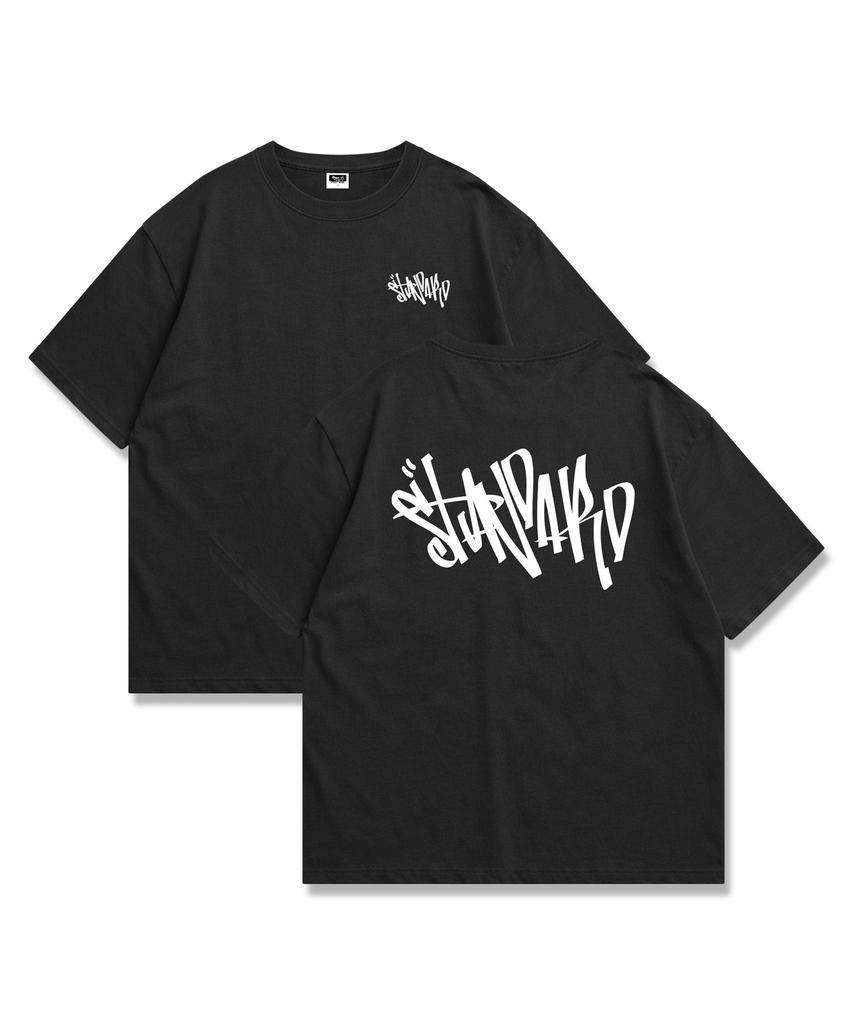 ORIGINALDAY Standard Lettering Short Sleeve T-Shirt Oversized Unisex Black