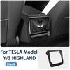 2026 for Tesla Juniper Model 3/Y Highland Rear Air Vent Cover Center Console Leather Armrest Box Anti-Scratch Car Accessories
