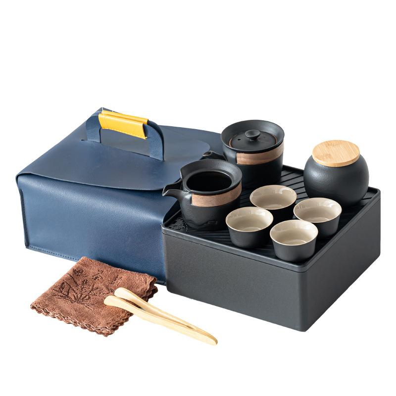 Business Memorial Mugu Travel Coarse Pottery Kuaike Cup Tea Set Annual Meeting Gifts Light Luxury Opening Gift