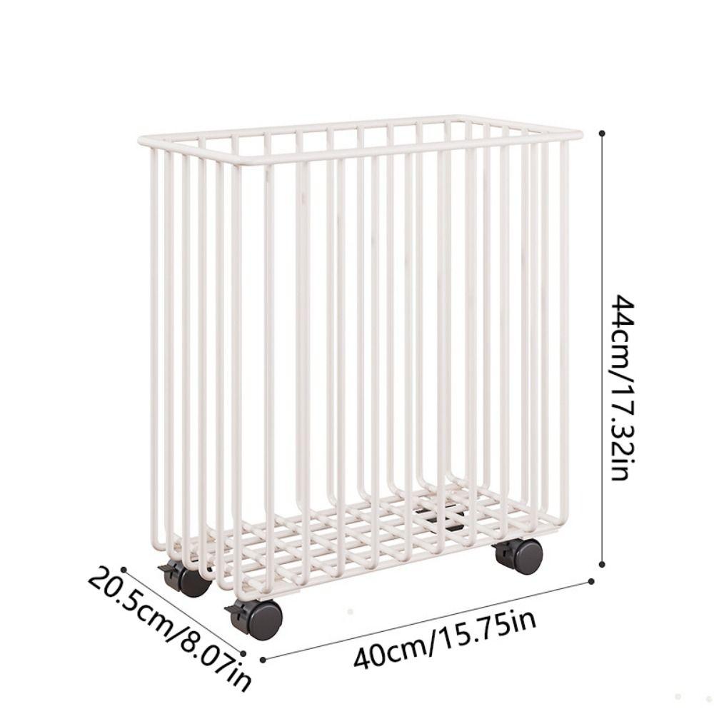 Wheel Laundry Basket Portable Laundry Hamper Durable Dirty Clothes Bucket  Bathroom