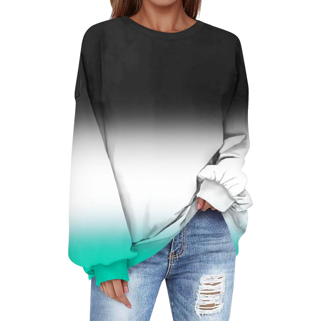 Oversized Sweatshirt For Women Crewneck Printing Long Sleeve Shirts Sweatshirt