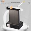 Men's Automatic Pop-Up Metal Cigarette Case - Holds 20 Sticks, Personalized Design, Portable and Creative Gift.