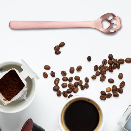 Кофейные ложки с когтями, полая чайная ложка из нержавеющей стали, дизайн в виде кошачьей лапы, безопасная для мытья в посудомоечной машине ложка для чая, кофе, льда