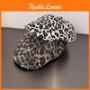 Leopard Print Baseball Cap With Breathable Warmth For Autumn Winter Fashion