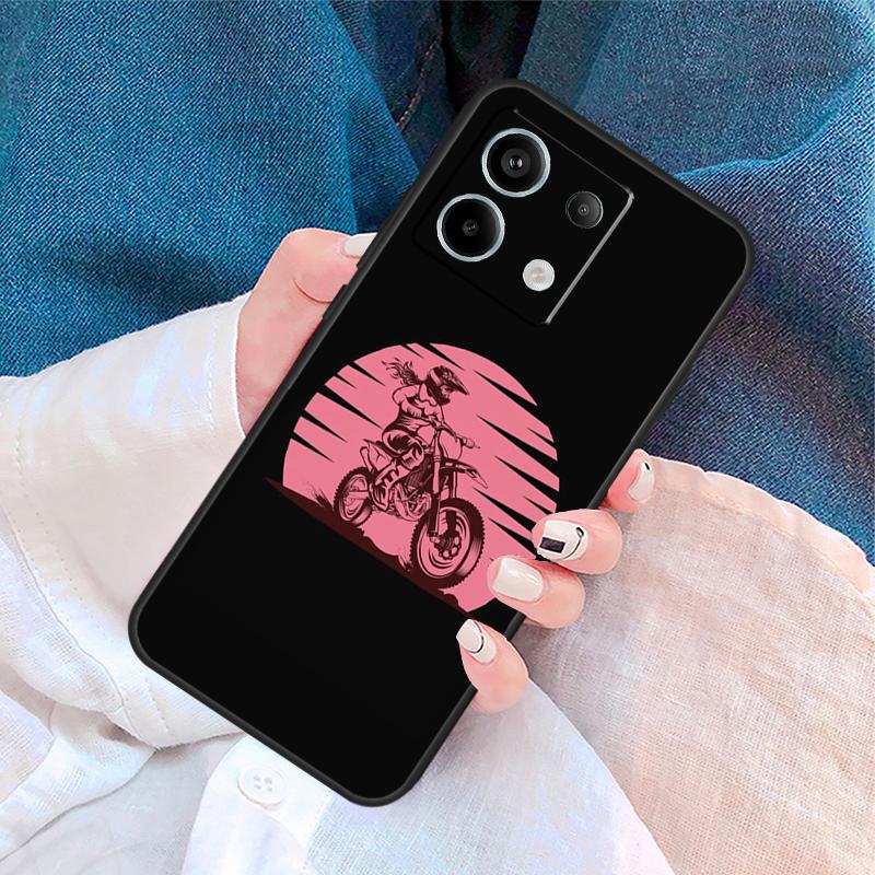 Чехол для Xiaomi Redmi Note 14 Pro 13 12 11 9 10 9S 10S 11S 12S Redmi 10C 12C 13C 14C с рисунком Мотокросс Гора