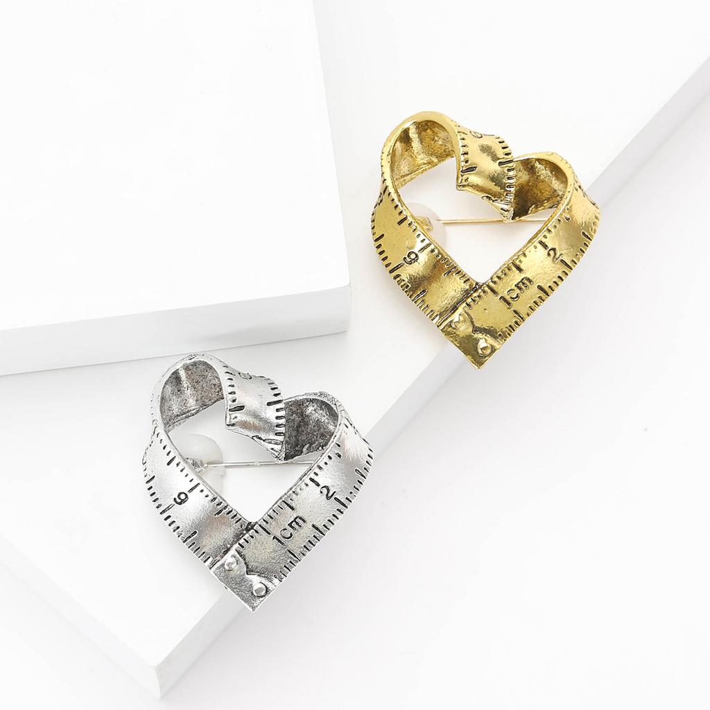 Креативная гальванизированная брошь-рулетка в форме сердца, модная женская брошь для корсажа, украшения для рубашки