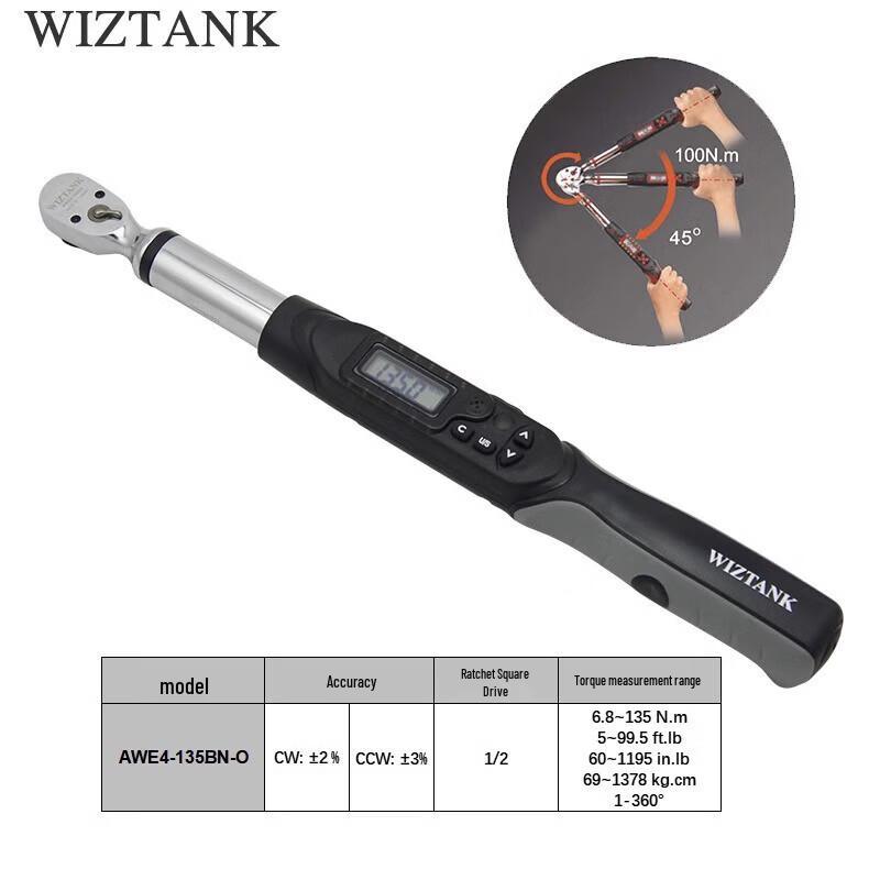 Цифровой угловой динамометрический ключ WIZTANK