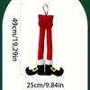 2pcs Christmas Leg Car Tail Decoration Cotton Material Suitable for Car and Wardrobe Decoration Polyester Material