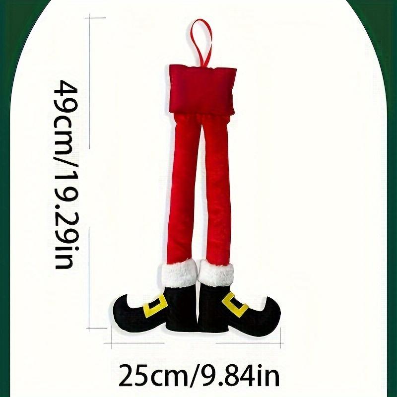 2pcs Christmas Leg Car Tail Decoration Cotton Material Suitable for Car and Wardrobe Decoration Polyester Material