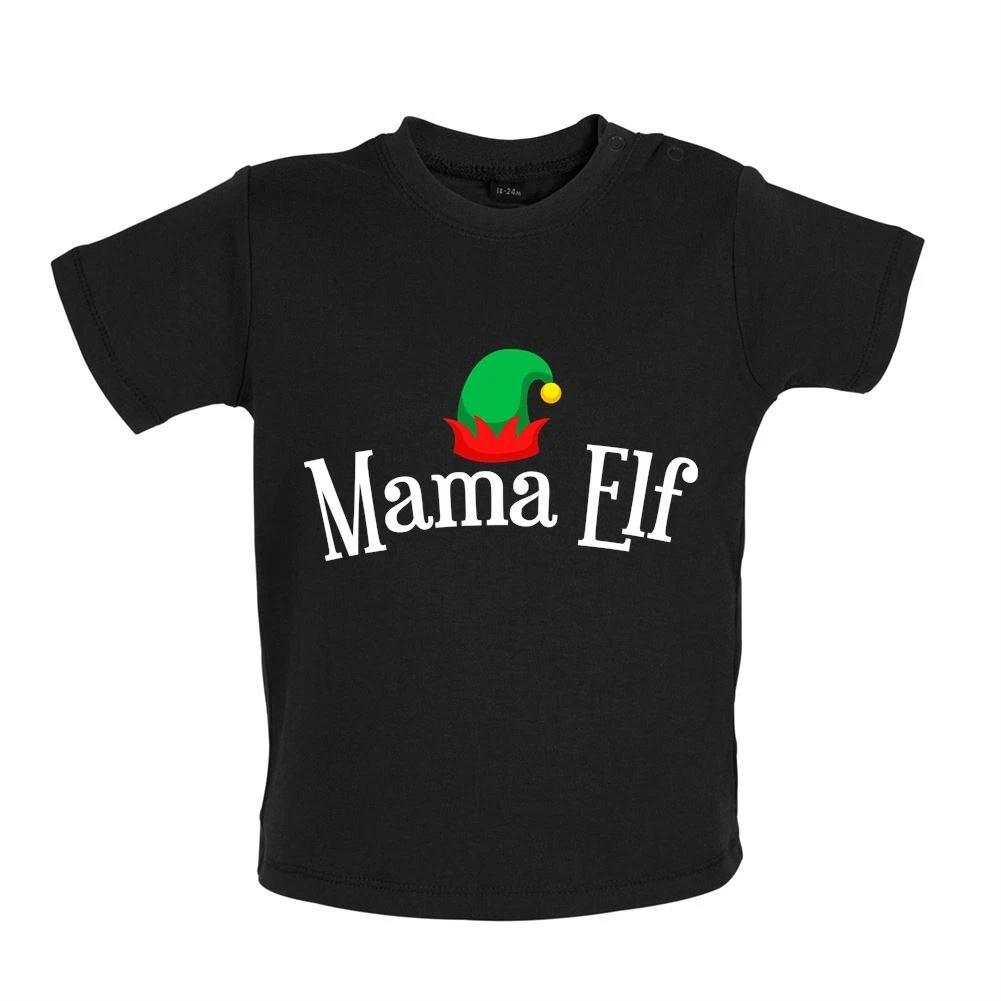 Mama Elf - Baby Kids Boys Girls Unisex T-Shirt / Babygrow - Elfs Elve Elves Mummy Mum Christmas Xmas