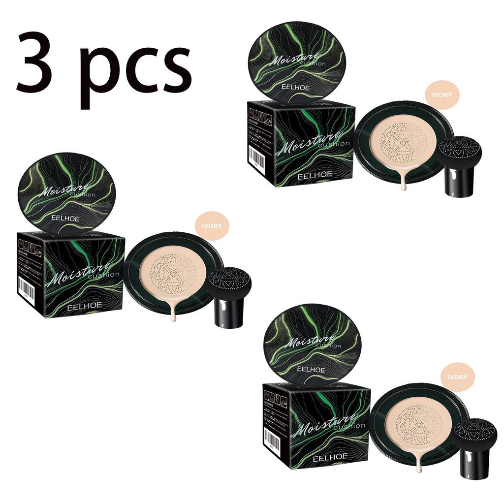 EELHOE Mushroom Head Cushion Natural BB Cream (Ivory White), Waterproof, Conceals Blemishes, Natural Foundation for a Flawless Facial Look