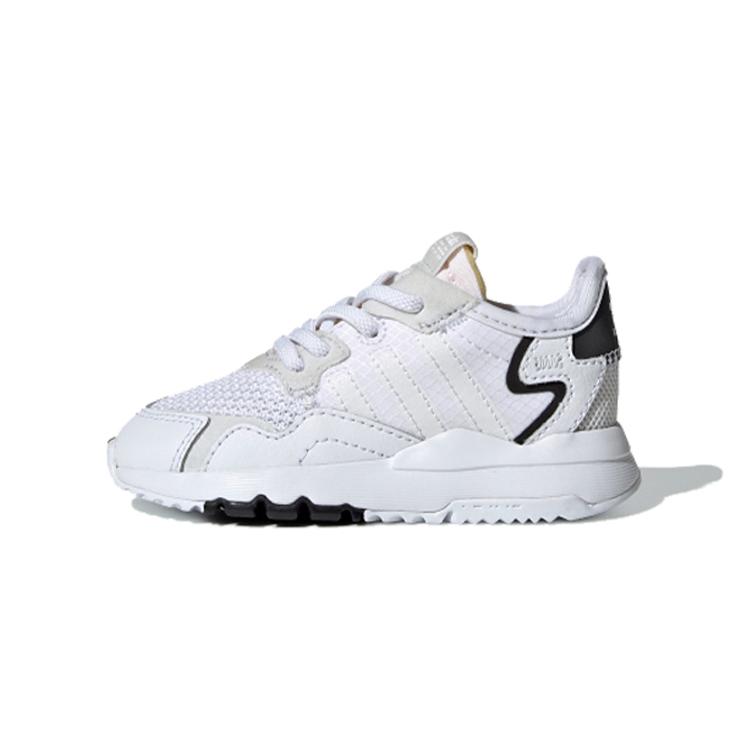Adidas Originals Nite Jogger Mesh Slip Resistant Slip Resistant Low top Shoe White Infant And Toddler EE6479