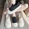 Summer New Mesh Breathable Cross-Strap Soft Bottom White Shoes for Women Slip-on Casual Sports Canvas Shoes for Women