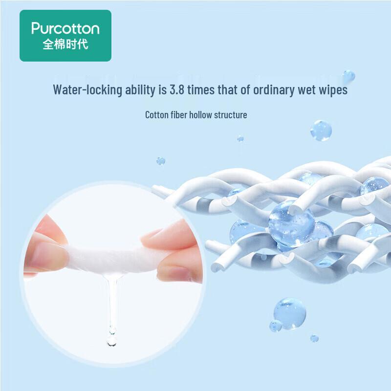 PurCotton Newborn Hand, Mouth & Butt Portable Wet Wipes