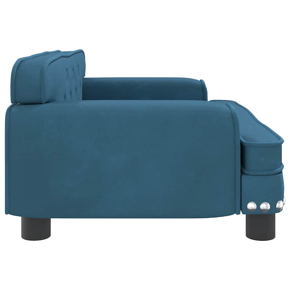 Dog Bed Blue 70x45x30 cm Velvet