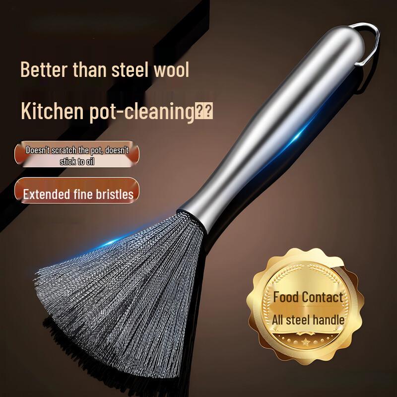 YOUQIN Double Bristle Stainless Steel Pot Scrubber