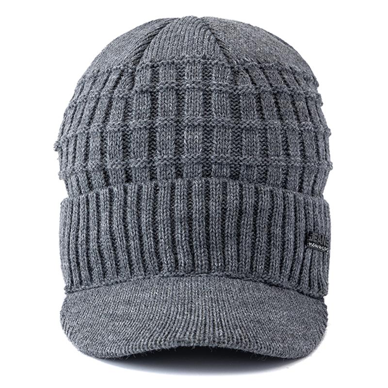 New Style Unisex Winter Hat Plush Fleece Lined Warm Winter Cap Stylish Soft Beanie Hat For Men Women Outdoor Knitted Hat