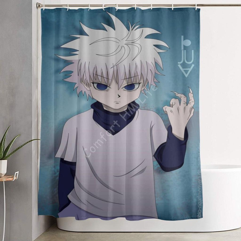 Hunter X Hunter Занавеска для ванной Классическое японское аниме Тканевые наборы занавесок для душа с 12 крючками Водонепроницаемый декор для ванной