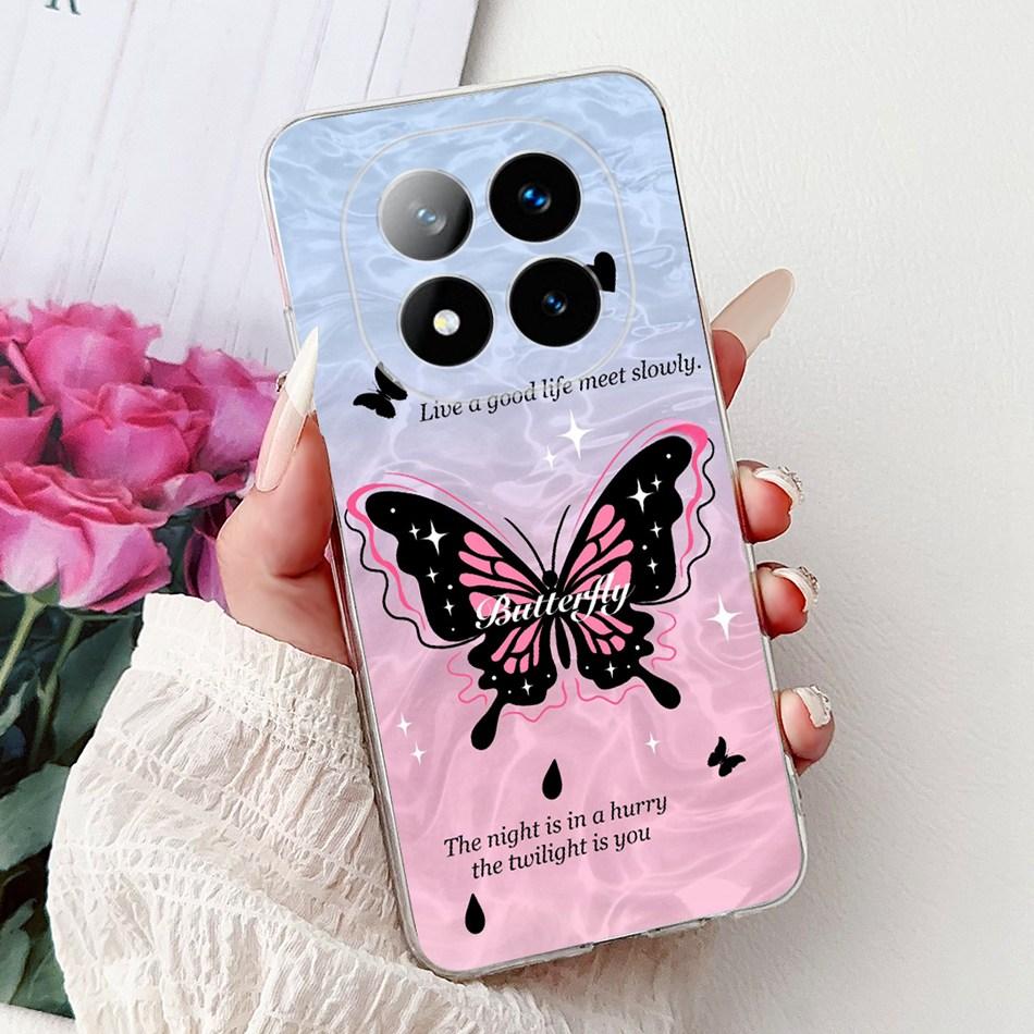 For Xiaomi Redmi Note 14 Pro+ Elegant Floral Butterfly Phone Case For Redmi Note14 Pro Plus 5G Soft Silicone TPU Cases