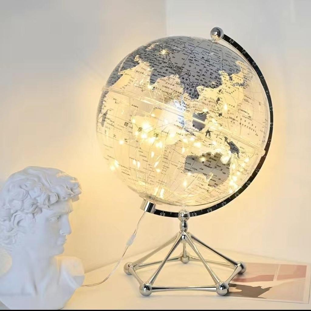 Прозрачный шар с лампой, светящийся орнамент, роскошная настольная лампа, украшение, подарок девушке на выпускной ученику средней школы