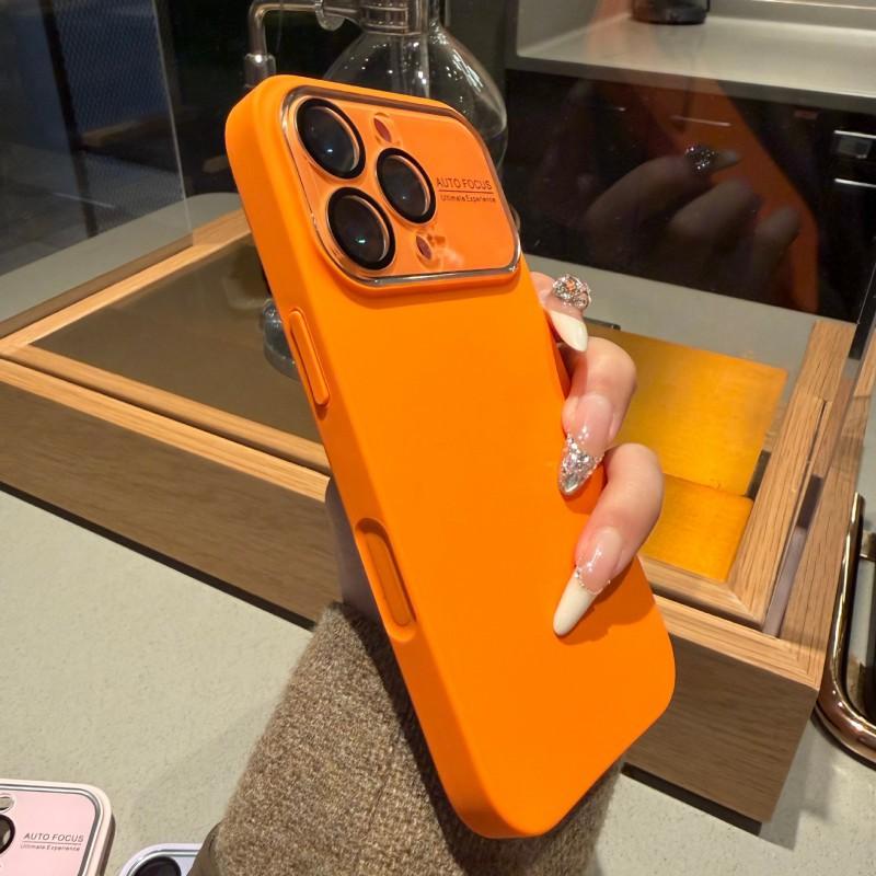 Liquid Skin Like Large Window Suitable IPhone 17 PROMAX Solid Color Phone Case Apple 16 Lens Film Anti Drop 15