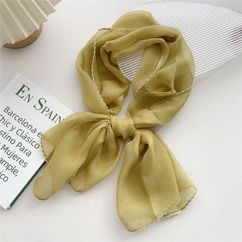 Women Ladies Square Chiffon Neck Head Scarf Scarves Wrap Soft Stole Shawl *