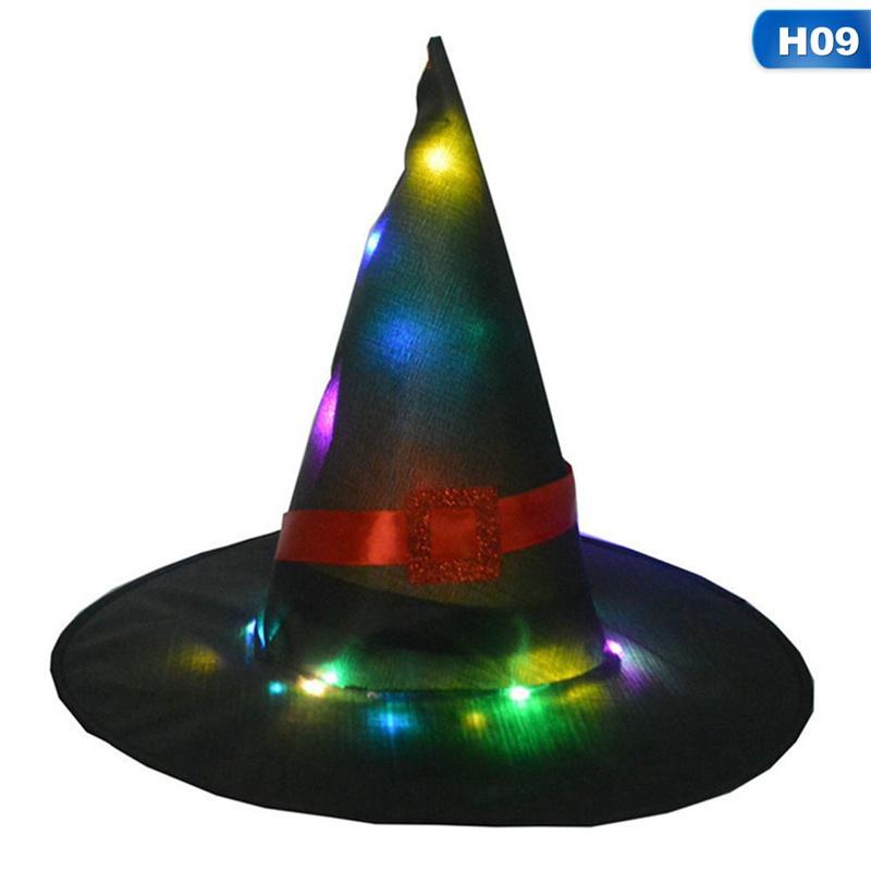 2 шт. украшения для Хэллоуина, уличные подвесные светильники с подсветкой, светящаяся шляпа ведьмы, фонари на батарейках для наружного двора, елочные украшения для реквизита для косплея
