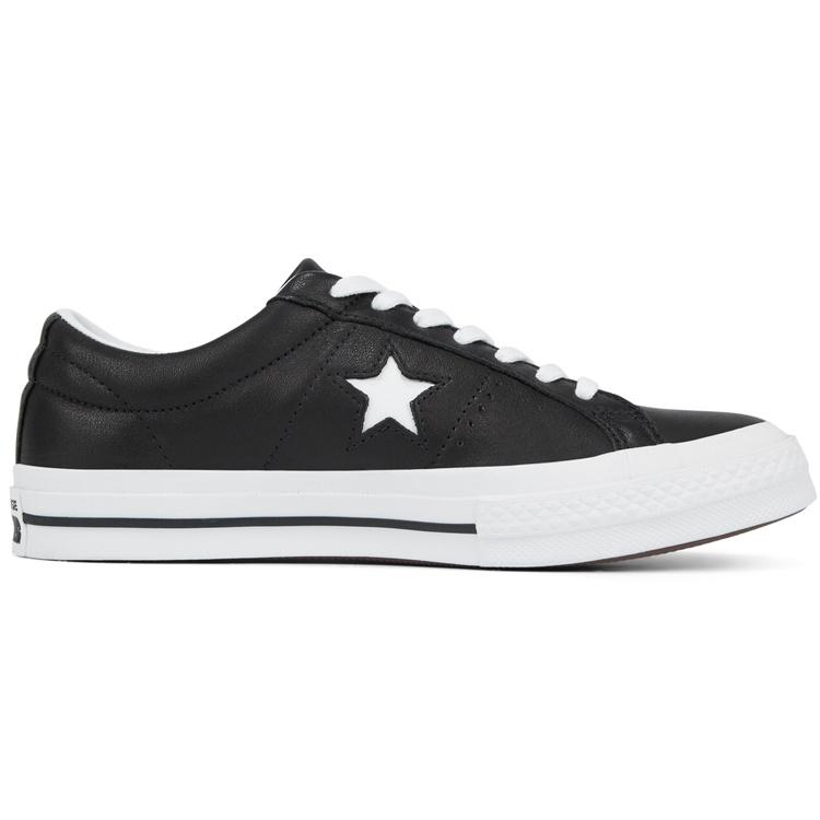 Converse Leather One Star Low Top 'Black White' Men's 163385C
