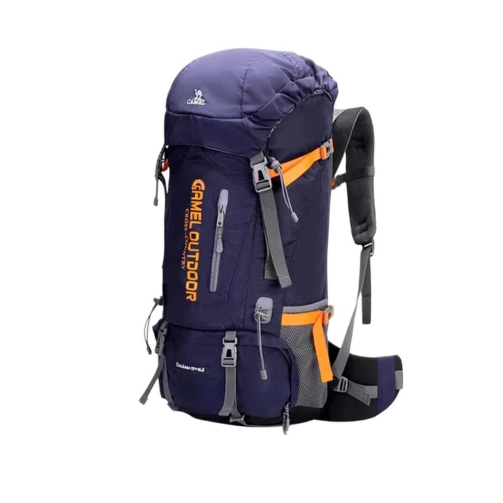 CAMEL Hiking Backpack, Large Capacity, Multi-Functional Design, Travel Model 7S3AC3034A, Navy Blue, 65*34*25cm