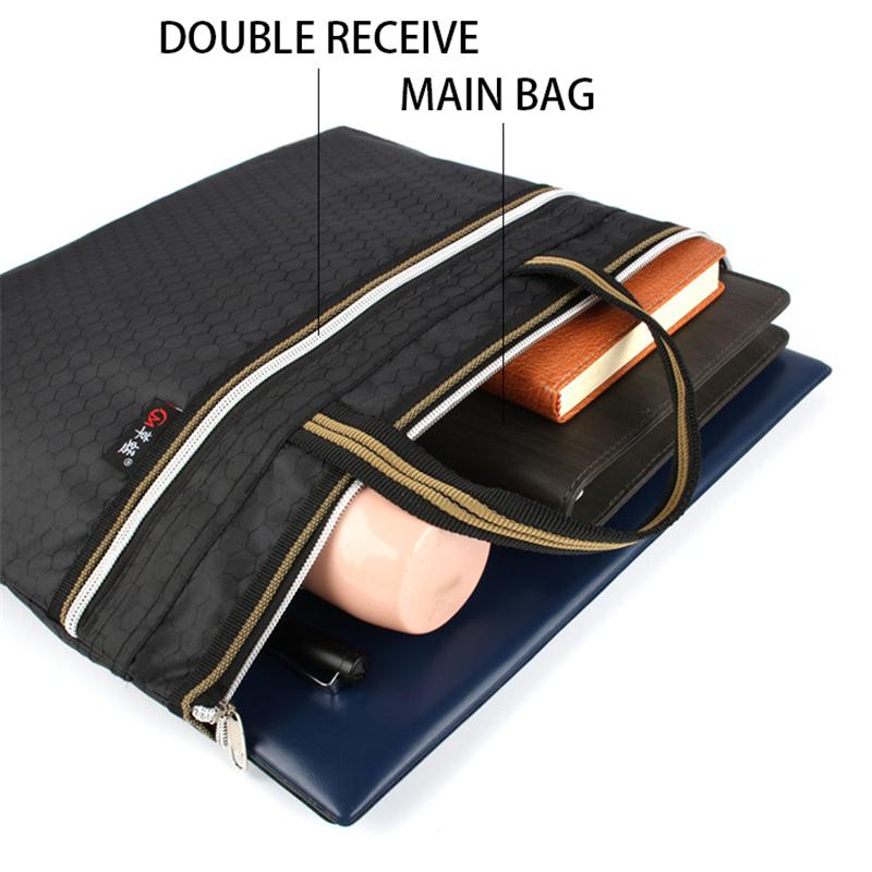 Сумка для документов A4 Tote Папка для хранения документов Многослойный чехол для встреч Сумка для ноутбука Портфель на молнии