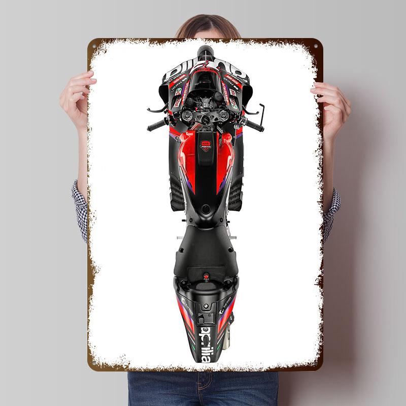 Motorcycle RSGP Printed Poster Customized Wall Art Retro Vintage Metal Tin Signs for Room Decoration Home Decor Items Cozy