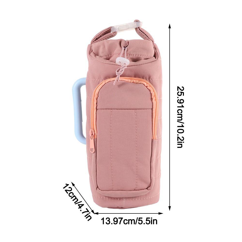 Water-resistant Water Bottle Holder Bag with Strap Portable Insulating Cup Sleeve Large Capacity Sling Purses for Outdoor Sports