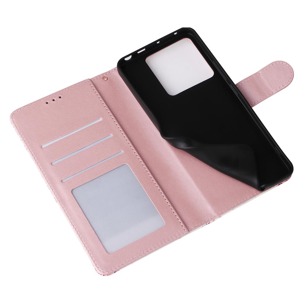 Для Xiaomi Poco M7 Pro 5G/Redmi Note 14 5G Чехол Кожаный чехол для телефона с лакированным мраморным узором