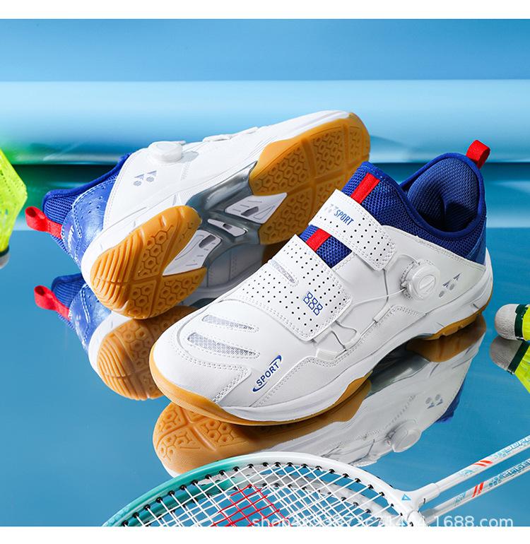 Badminton Shoes New Professional Competition Shoes, Light and Breathable Double Rotating Buckle High-quality Sports Shoes