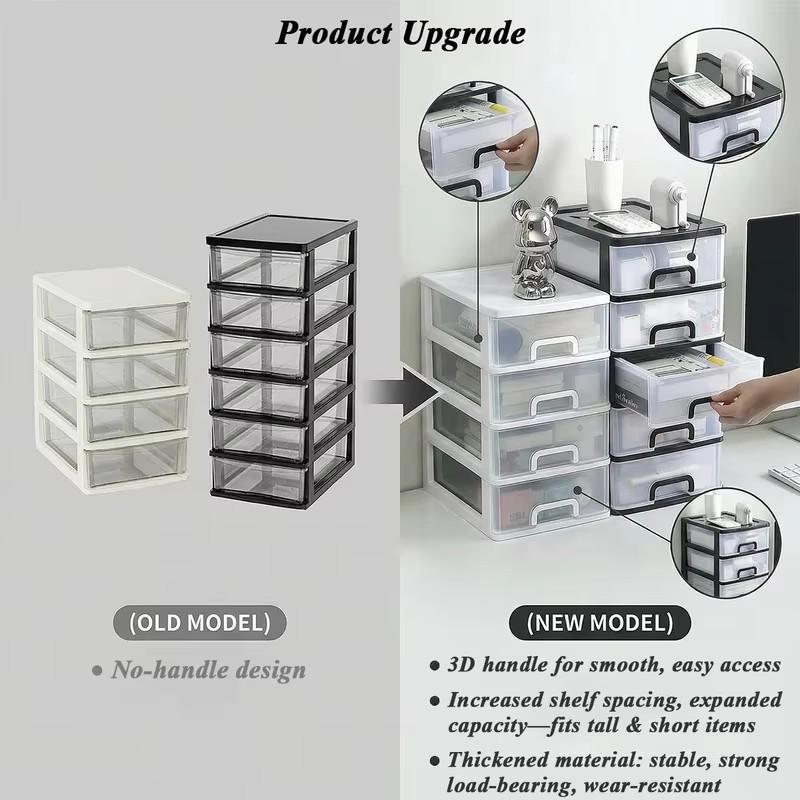 Multi-Drawer Plastic Storage Cabinet for Office and Home Desk Organization