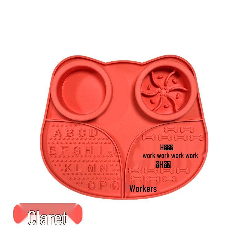 Миска-медленнее с присоской против удушья - Легко моется, Пищевой силиконовый коврик для кормления питомцев