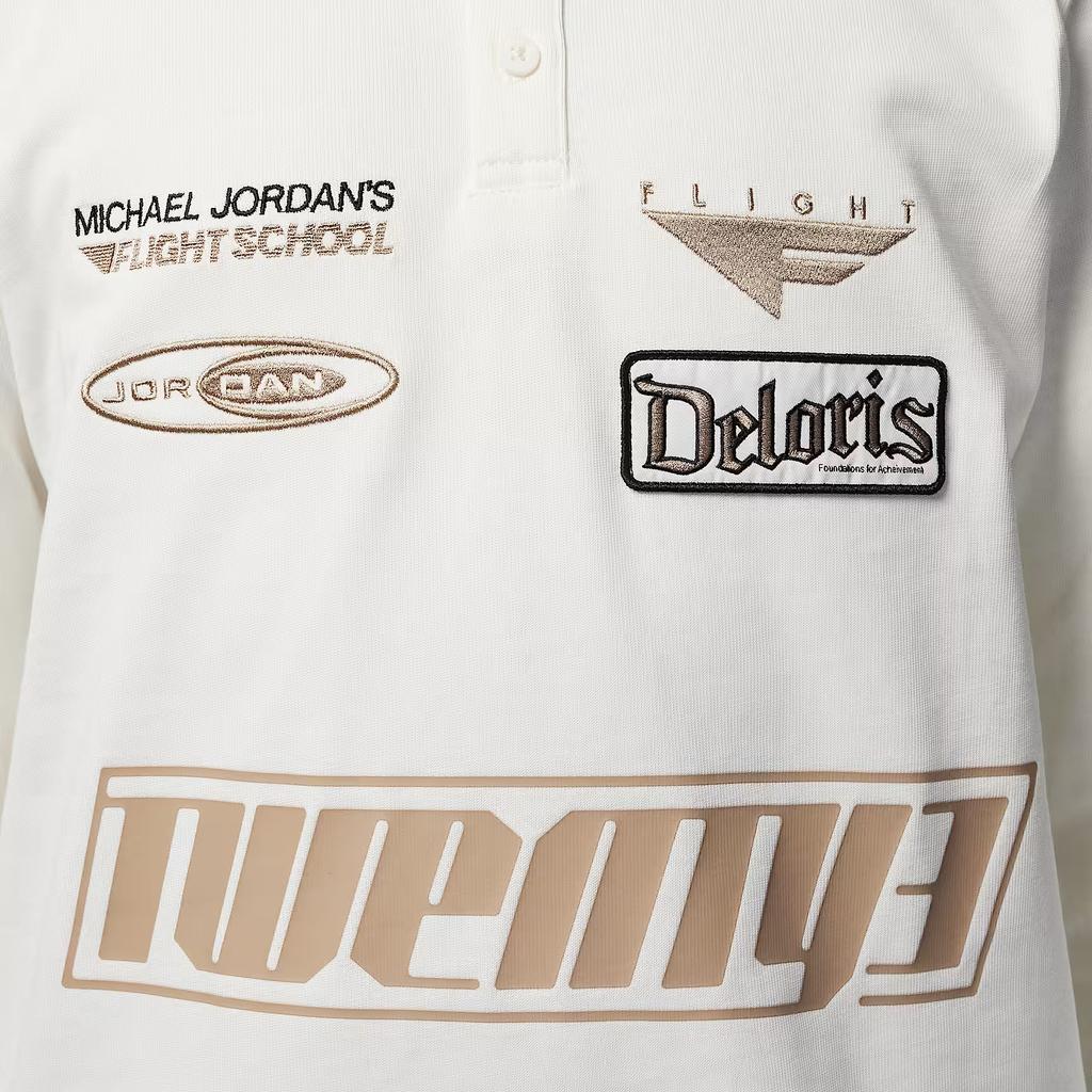 Jordan Flight Deloris Essential Series Fashion Comfortable Soft Skin-Friendly Long Sleeve T-Shirt Kids Tops Off-White IB8350-133