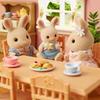 Кукла sylvanian families [семья молочных кроликов] сертификация FS-47 ST отметка 3 года и старше игрушки кукольный дом компания Sylvanian Families epoch