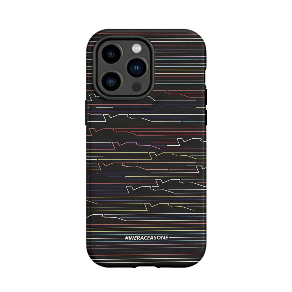 Пленка-чехол 2-в-1 для гонок F1, подходит для Apple 17/14/13/15Pro, двойная защитная крышка, глянцевая