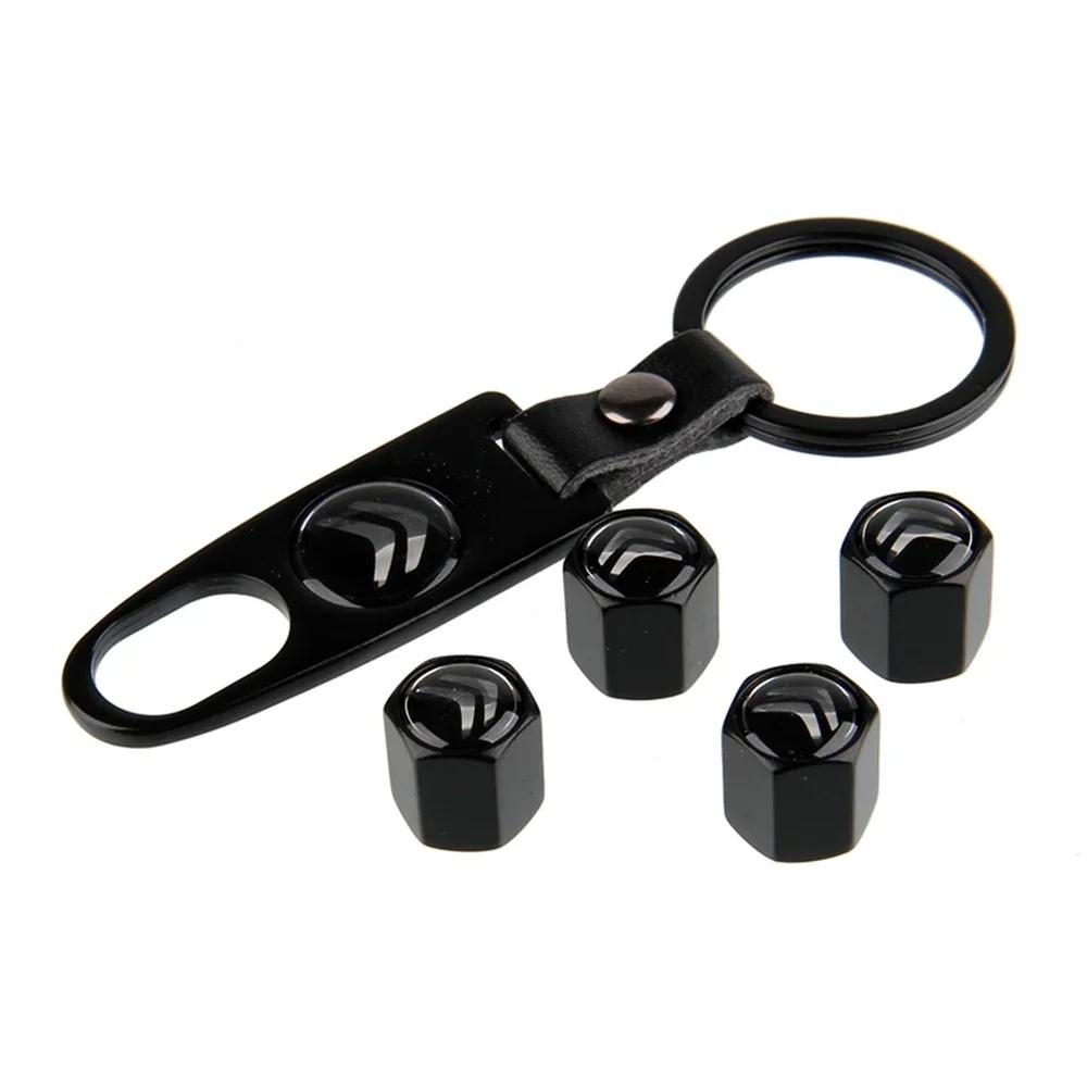 Car Anti-Dirty Tyre Valve Stem Caps for Citroen DS Emblem C4 Cactus Berlingo C3 C-ELYSEE Wheel Air Valve Styling Decoration