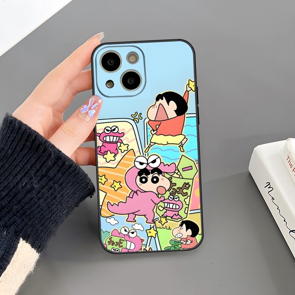 Crayon Shin-chans Phone Case For Iphone 16 Plus 15 14 Pro Max 13 Mini 11 12 Xr X Xs 6 7 8 SE Plus Back Cover