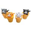 Set of 10 Cat Improve and Healing Cream 4 [BlackCoco] Figurines, Maneki-neko (Beckoning Cats), Wealth, (Ice Cats, Cats) [Product Code]